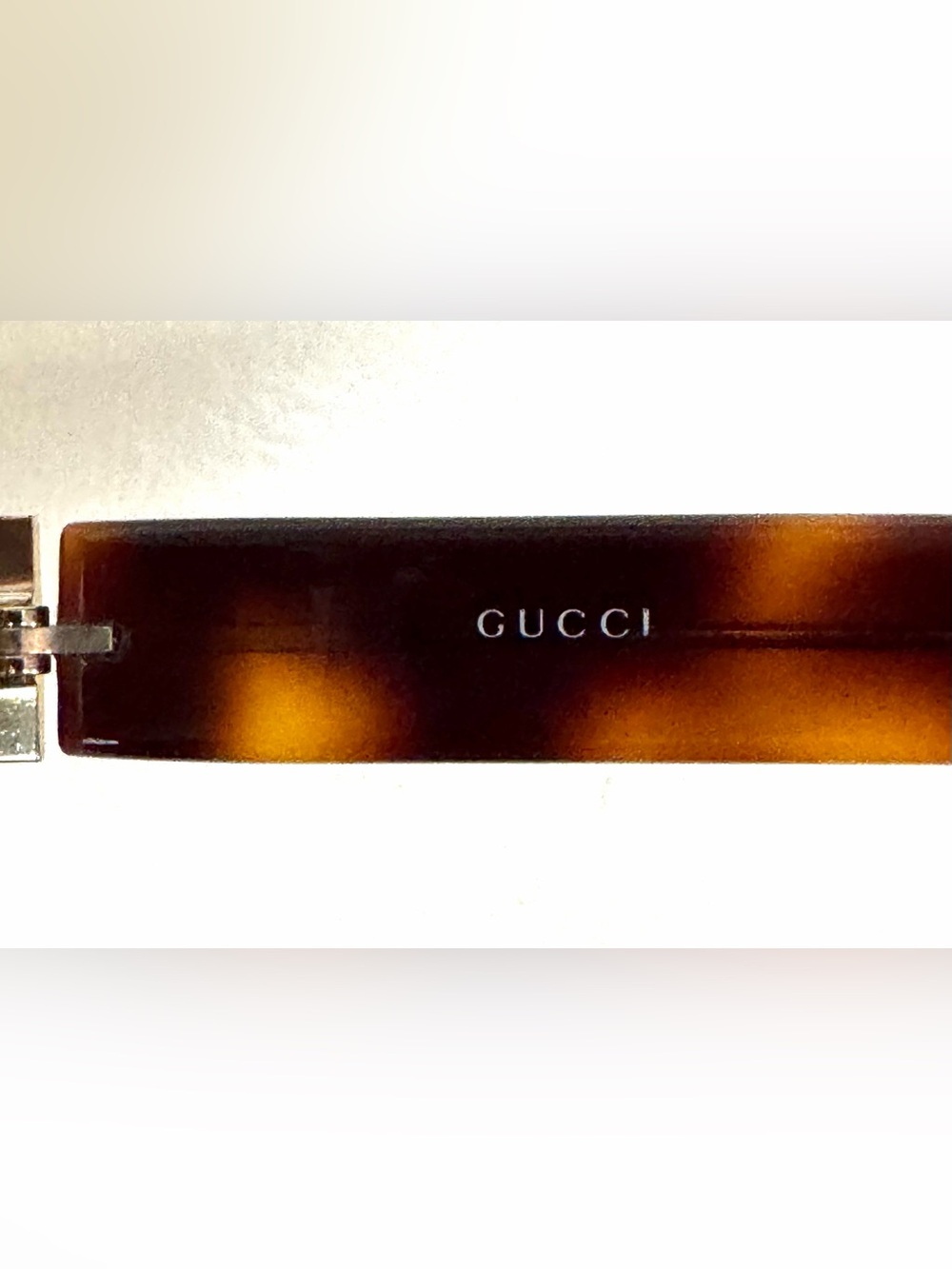 GUCCI GG 1798/S Rimless Sunglasses Tortoise Gold Brown Y2K + Cloth & Case - Picture 8 of 10